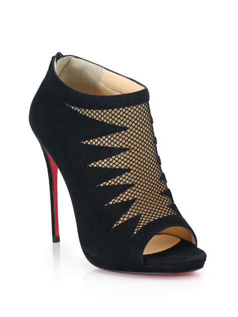 christian louboutin open toe booties.